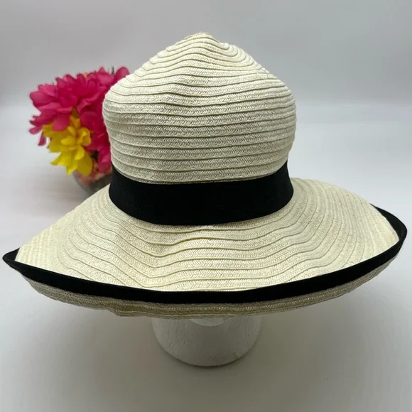 San Diego Hat Company Off White Hat Black Hat with Bow HT6667 - Picture 1 of 5